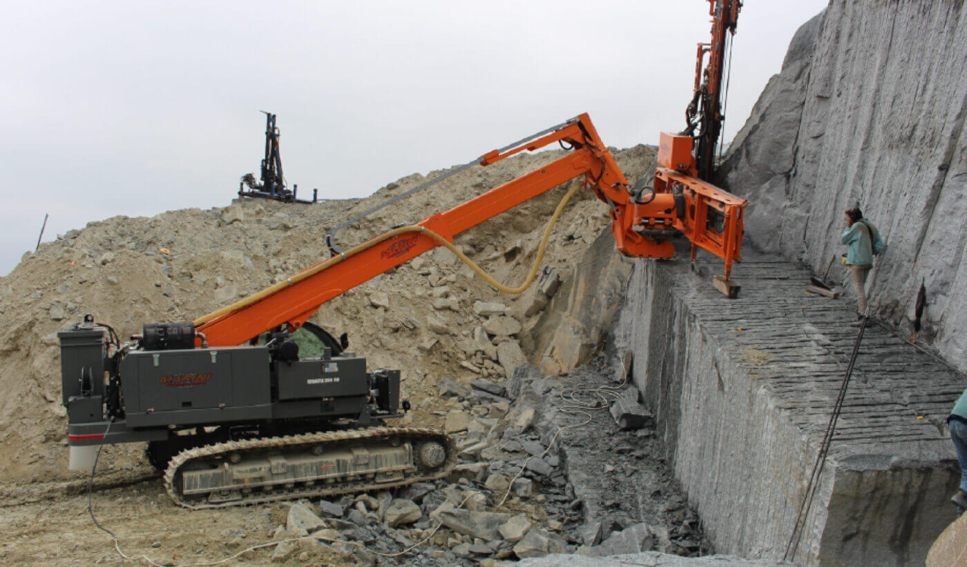 Marini Quarry saw in action