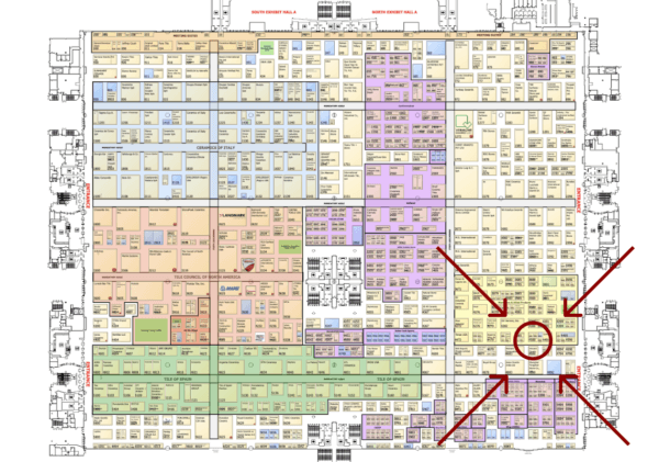 Map of the Booth setup at Coverings